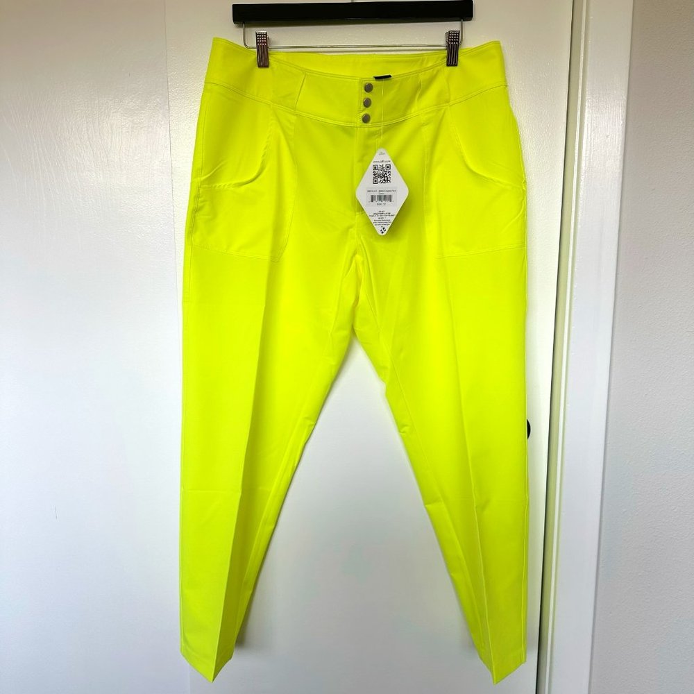 Jofit Belted Cropped Pant in Citron